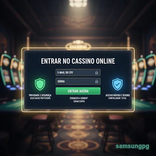 Ilustração de Acesse o cassino online samsungpg com segurança e velocidade